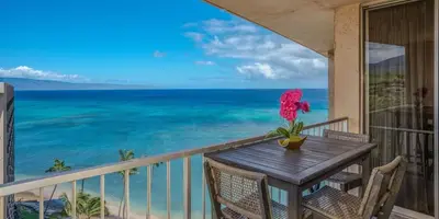 Royal Kahana 1215 remodeled one-bedroom oceanfront condo with Pacific Ocean views in Kahana, West Maui